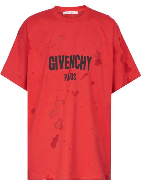 givenchy shirt dames rood|Givenchy t shirt men price.